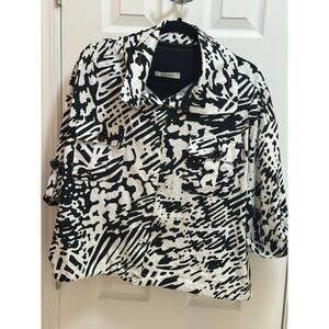 Bolero Evening Shirt/Shacket Ladies size Size 12-14 XL (44) Black and white